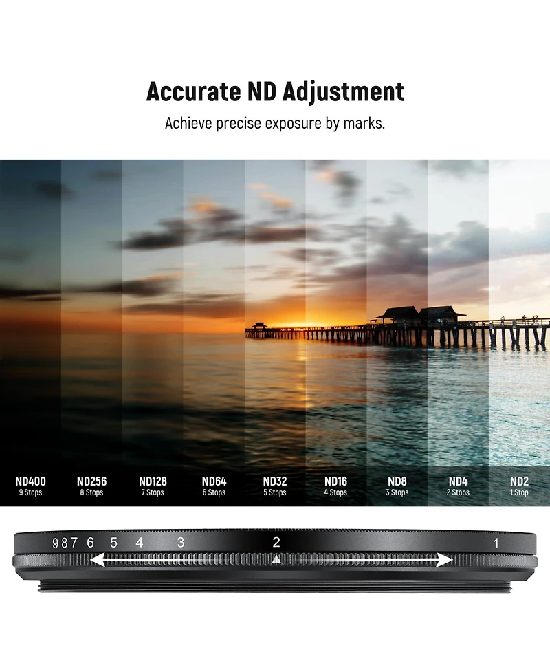 Neewer ND2-400 Camera Lens Accessory with ND2-400, 3X