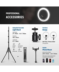 Neewer RP18B Ring Light with 18 Inches, 45W for select iPhone models