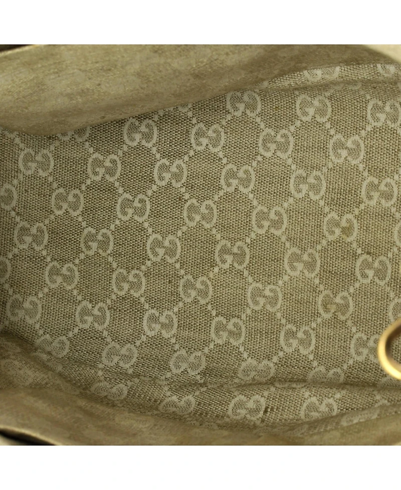 Pre-Owned Gucci Medium Bright Bit Convertible Tote Leather