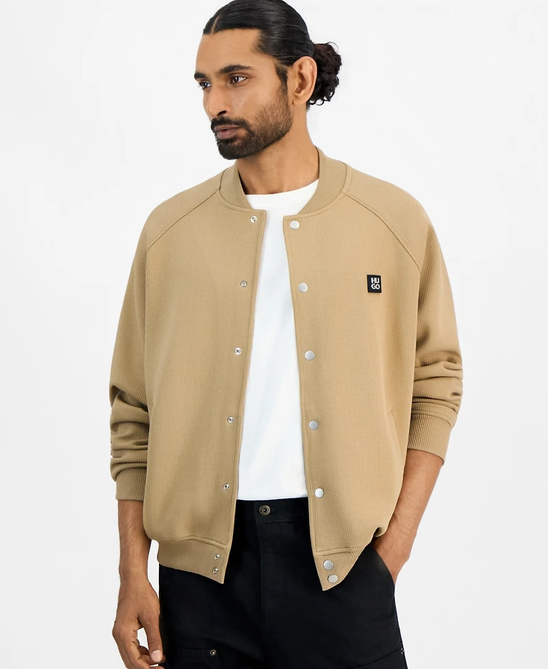Hugo by Boss Men's Dabin Regular-Fit Ribbed Bomber Jacket