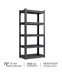 Viyet 72"H 5-Tier Heavy Duty Metal Shelves