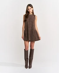En Saison Women's Pauline Sleeveless Round Neck Mini Dress
