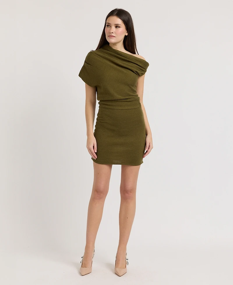En Saison Women's Margot Asymmetrical Pull-On Sweater Dress