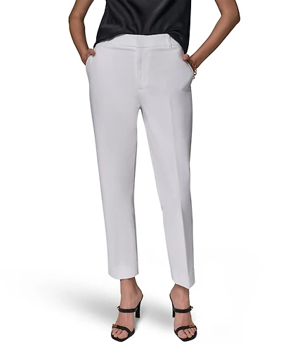 Donna Karan New York Women's Flat-Front Stretch Double-Layer Pants
