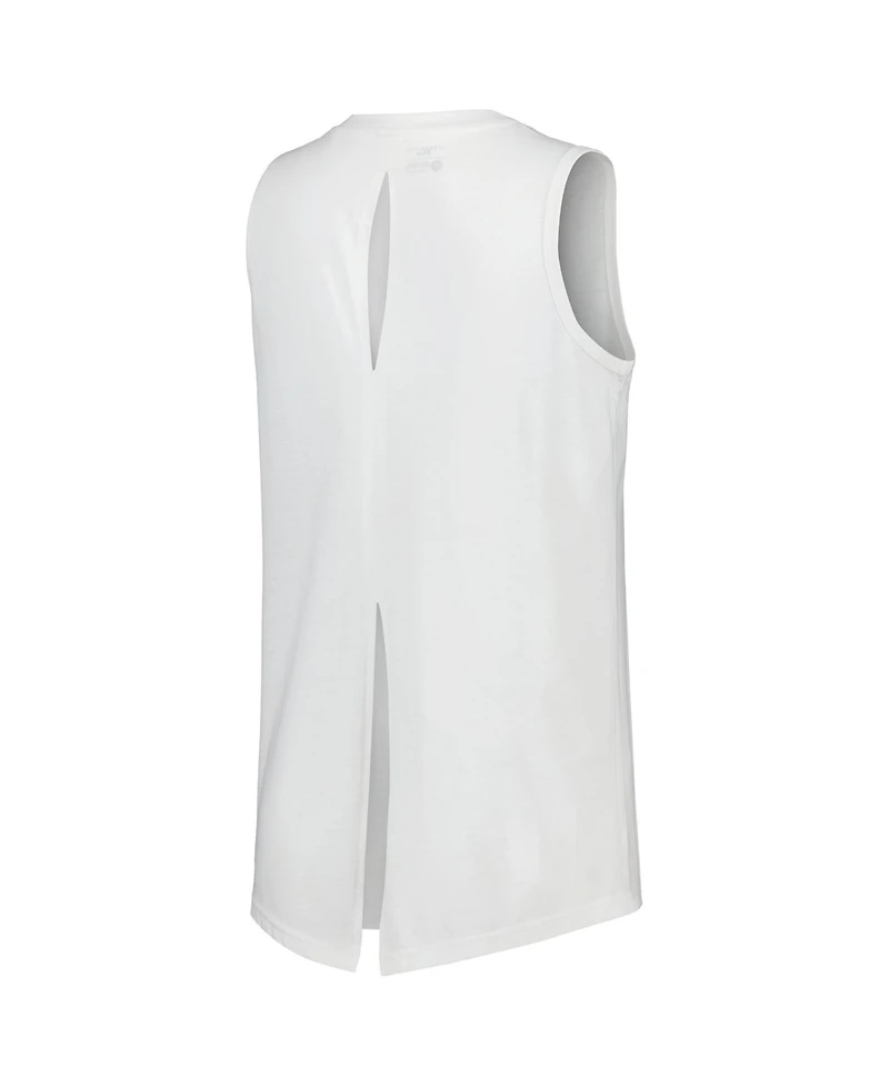 LevelWear Women's White Phoenix Suns Paisley Peekaboo Tank Top