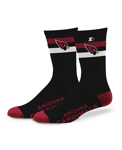 Starter Men's and Women's Arizona Cardinals Team Color Two-Stripe Crew Socks