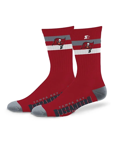 Starter Men's and Women's Tampa Bay Buccaneers Team Color Two-Stripe Crew Socks