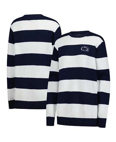 Uscape Apparel Men's and Women's White/Navy Penn State Nittany Lions Renew Knit Stadium Sweater