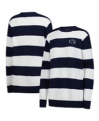 Uscape Apparel Men's and Women's White/Navy Penn State Nittany Lions Renew Knit Stadium Sweater