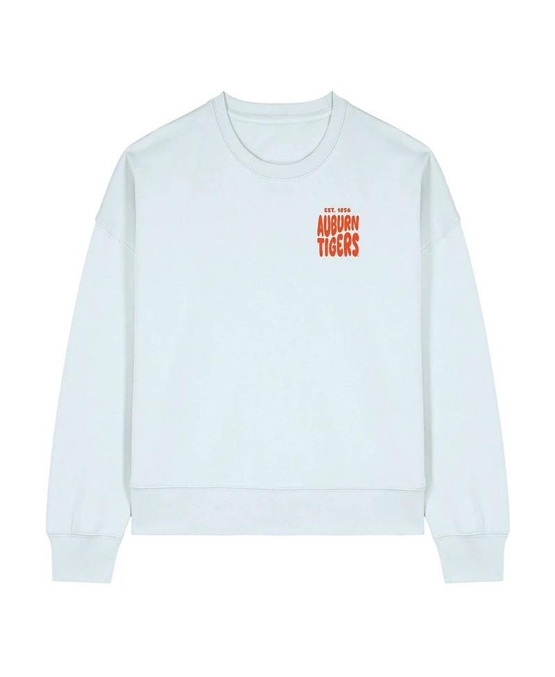 Uscape Apparel Women's White Auburn Tigers Cloud Sweatshirt