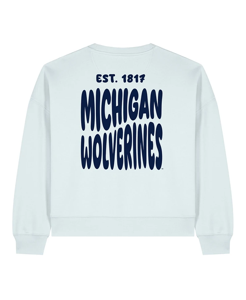 Uscape Apparel Women's Light Blue Michigan Wolverines Cloud Sweatshirt