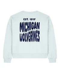 Uscape Apparel Women's Light Blue Michigan Wolverines Cloud Sweatshirt