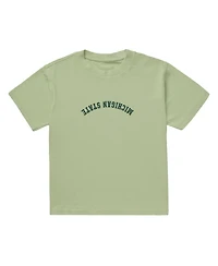 Uscape Apparel Men's Green Michigan State Spartans Upside Down Embroidered Vintage Heavyweight T-Shirt