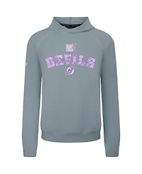 LevelWear Men's Gray New Jersey Devils Hockey Fights Cancer Mandate Tri-Blend Hoodie