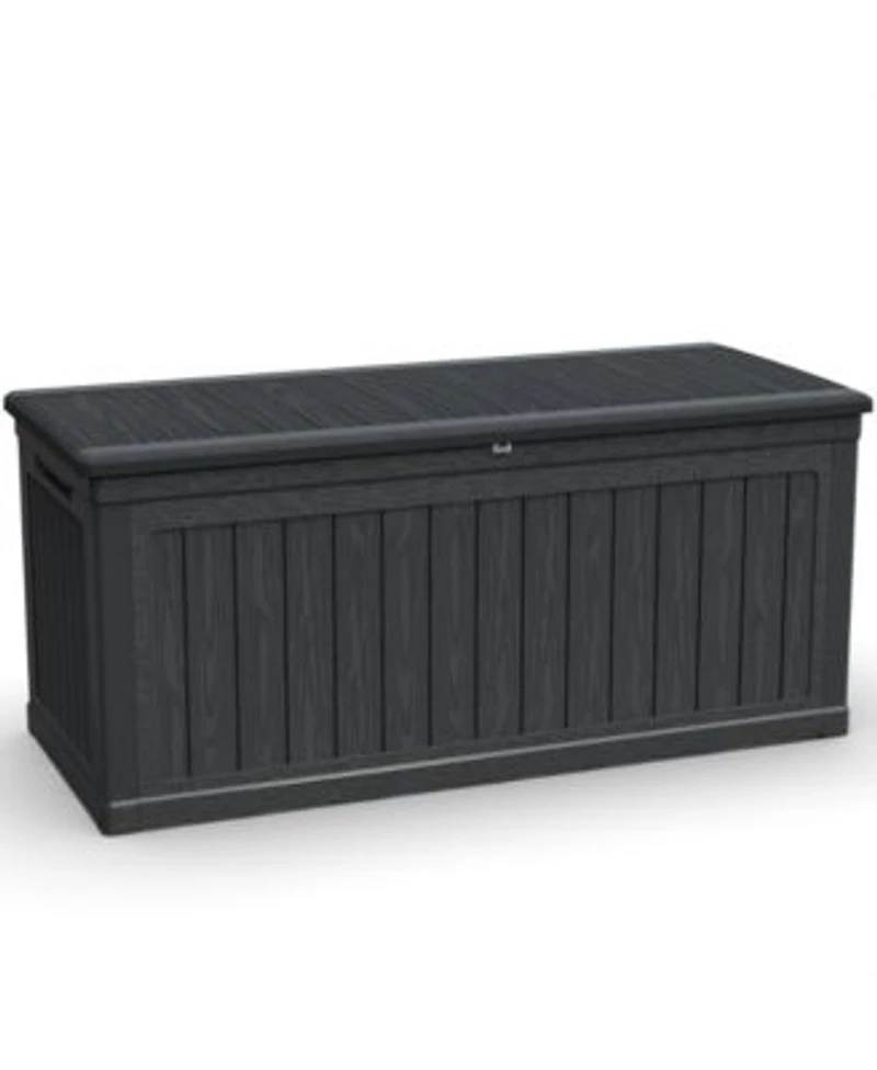Viyet 260 Gallon Xxl Outdoor Deck Box Extra Large Resin Patio Storage Bench