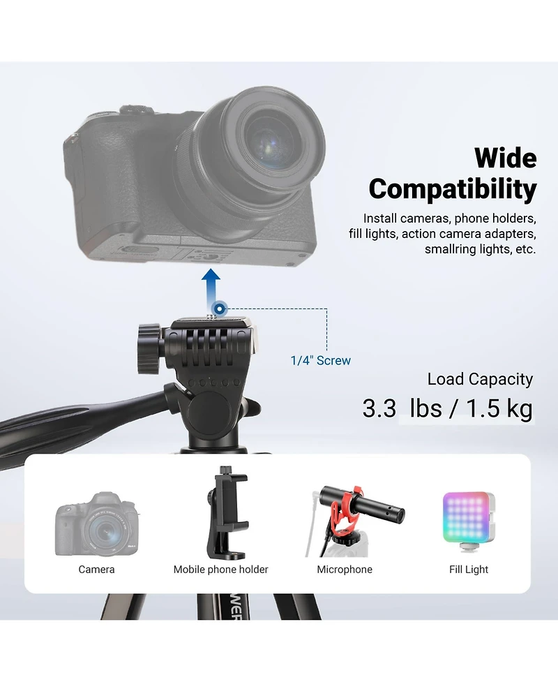 Neewer TP53 Camera Tripod for select iPhone models