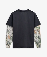 Uscape Apparel Men's Black/Camo Michigan Wolverines Back Bay Twofer Heavyweight Long Sleeve T-Shirt