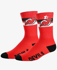 Starter Men's and Women's New Jersey Devils Team Color Two-Stripe Crew Socks