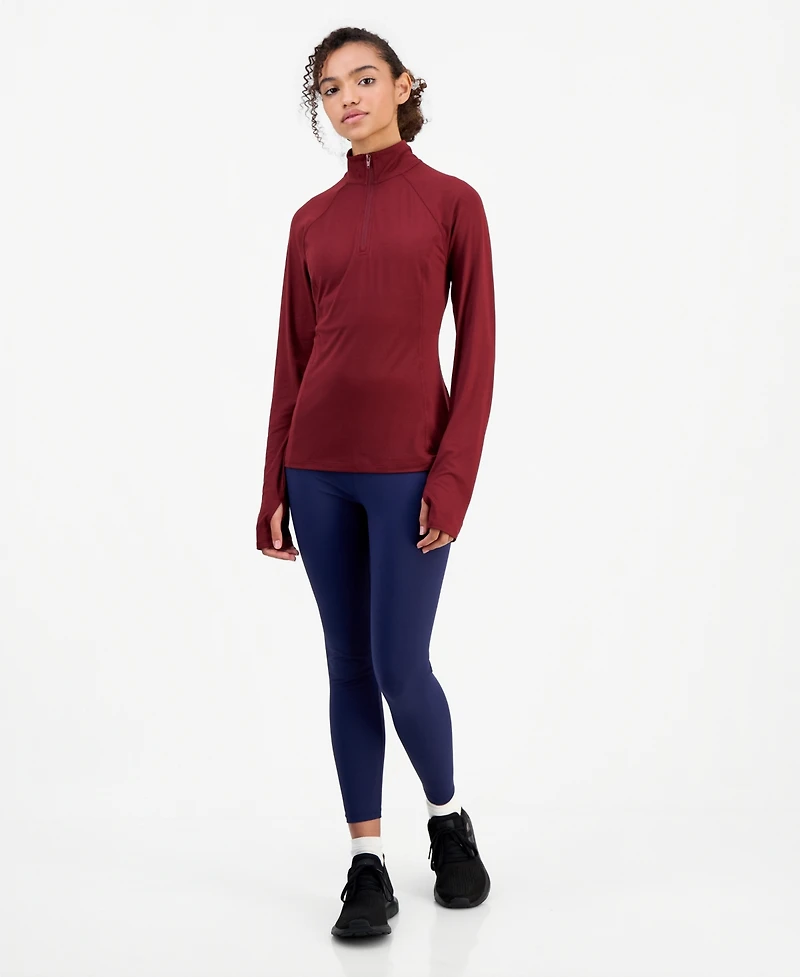 Id Ideology Women's Long-Sleeve Mock-Neck Quarter-Zip Pullover, Macy's Exclusive