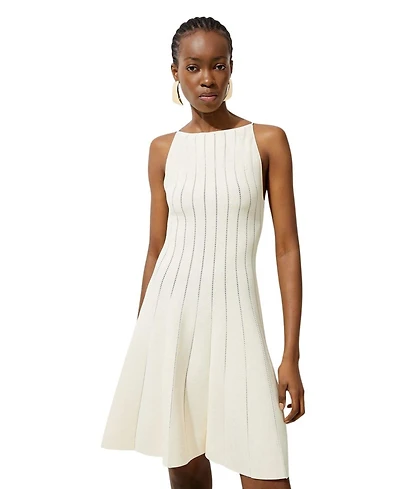 Karen Millen Women's Sheer Knit Mini Dress