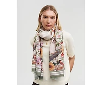Fable England Women's Botanical Large Rectangle Scarf