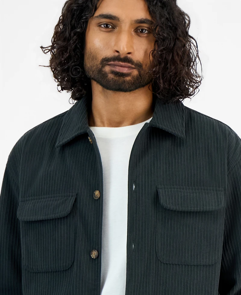Sun + Stone Men's Long-Sleeve Corduroy Shirt, Macy's Exclusive