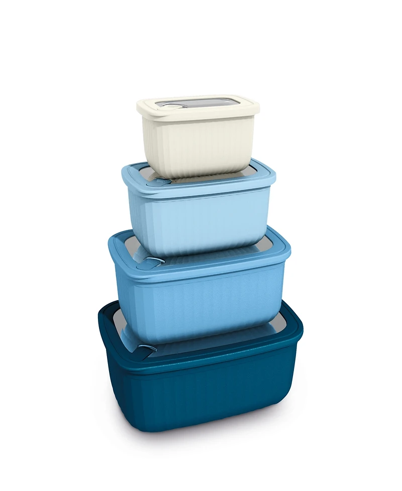 Art & Cook 8-Pc. Rectangle Bowl Set with Lids