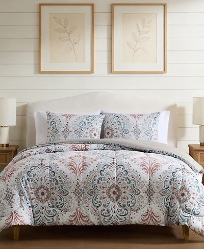 Ishara Damask 3-Piece Comforter Sets