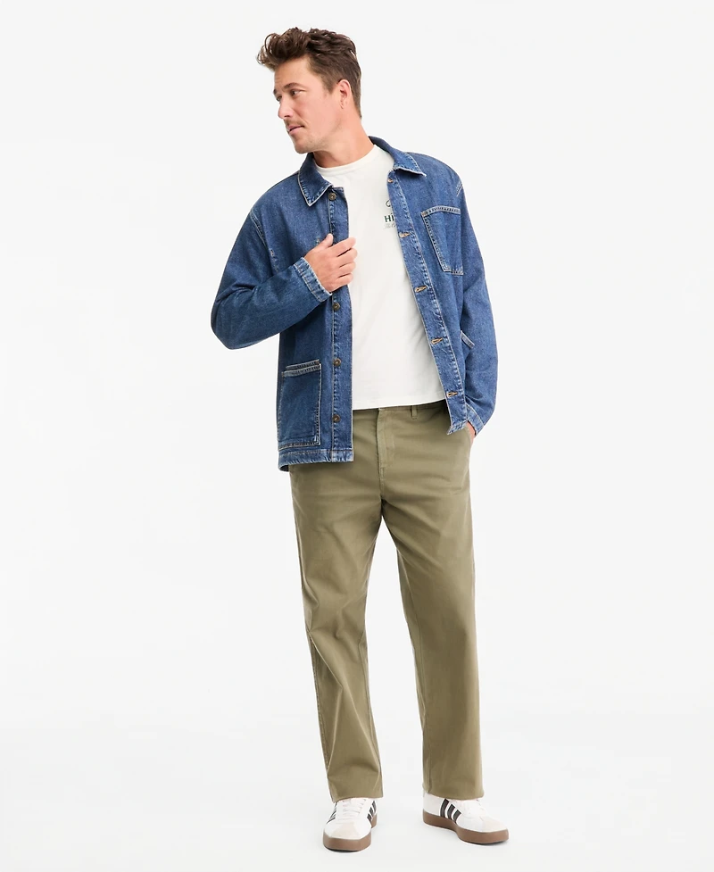 Sun + Stone Men's Cotton-Blend 32" Inseam Relaxed Chino Pants, Macy's Exclusive