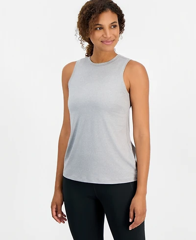 Id Ideology Women's Performance Essential Relaxed-Fit Crewneck Sleeveless Tank Top, Macy's Exclusive