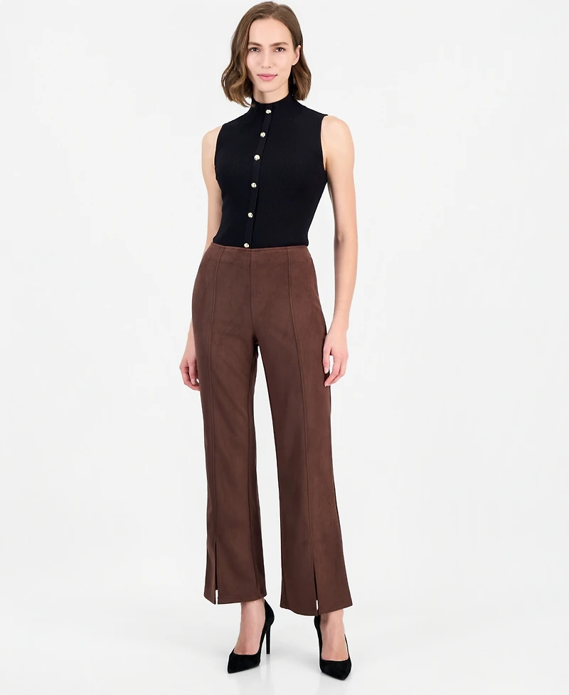 T Tahari Women's High-Waisted Flare-Leg Pants
