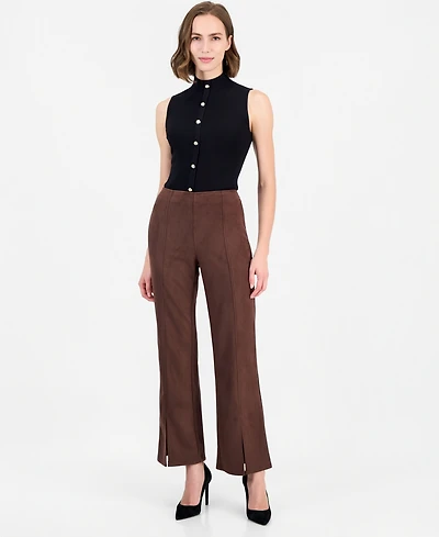 T Tahari Women's High-Waisted Flare-Leg Pants