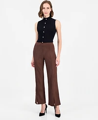 T Tahari Women's High-Waisted Flare-Leg Pants