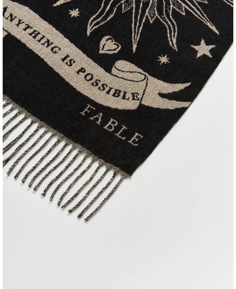 Fable England Women's Freya Celestial Jacquard Scarf