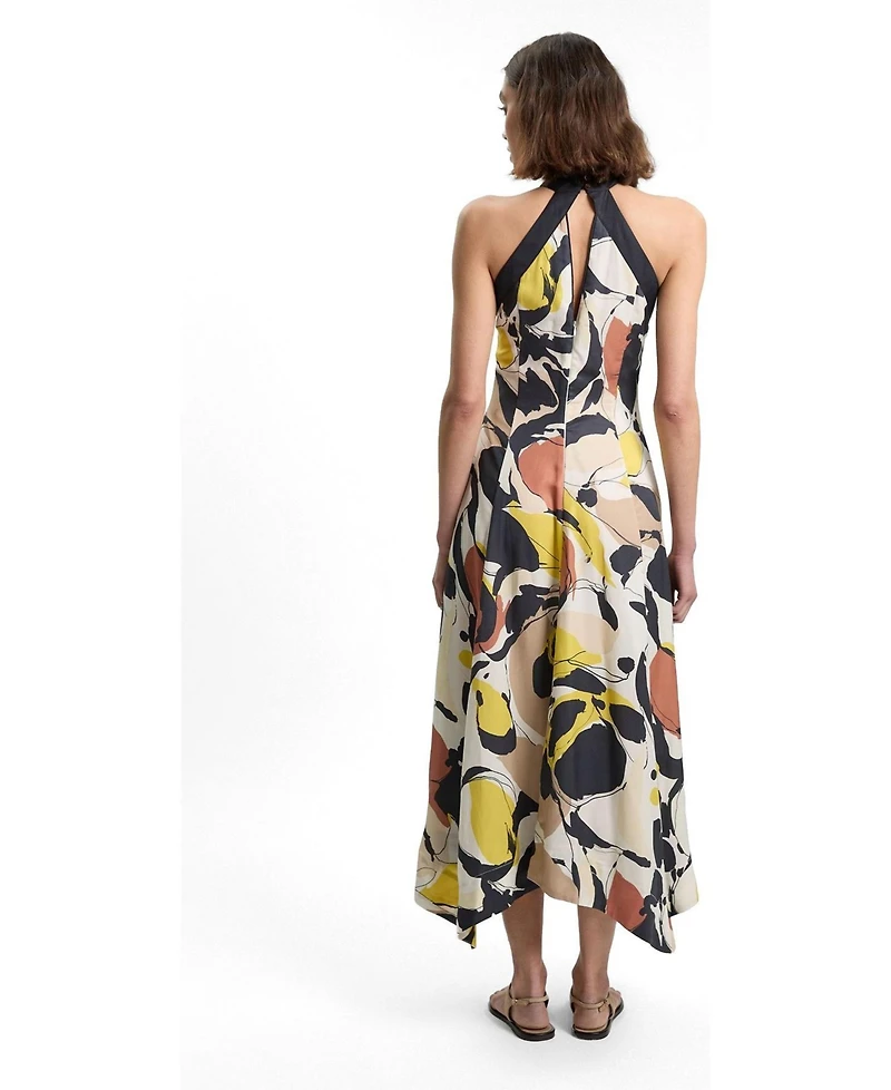 Karen Millen Women's Petite Abstract Print Halter Maxi Dress