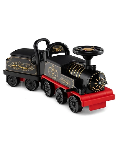 Slickblue Kids Ride On Train 6V 2 Seater Carriage Led Lights