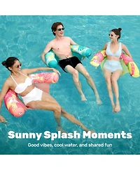 Aofar 3 Packs Inflatable Pool Noodle Chair Floats Sling Floatie Swimming Party Adult Summer Water Fun