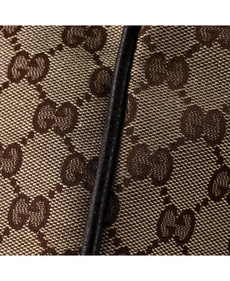 Pre-Owned Gucci Medium Web Carry On Duffle Bag Gg Canvas with Leather