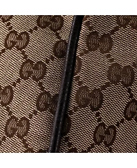 Pre-Owned Gucci Medium Web Carry On Duffle Bag Gg Canvas with Leather