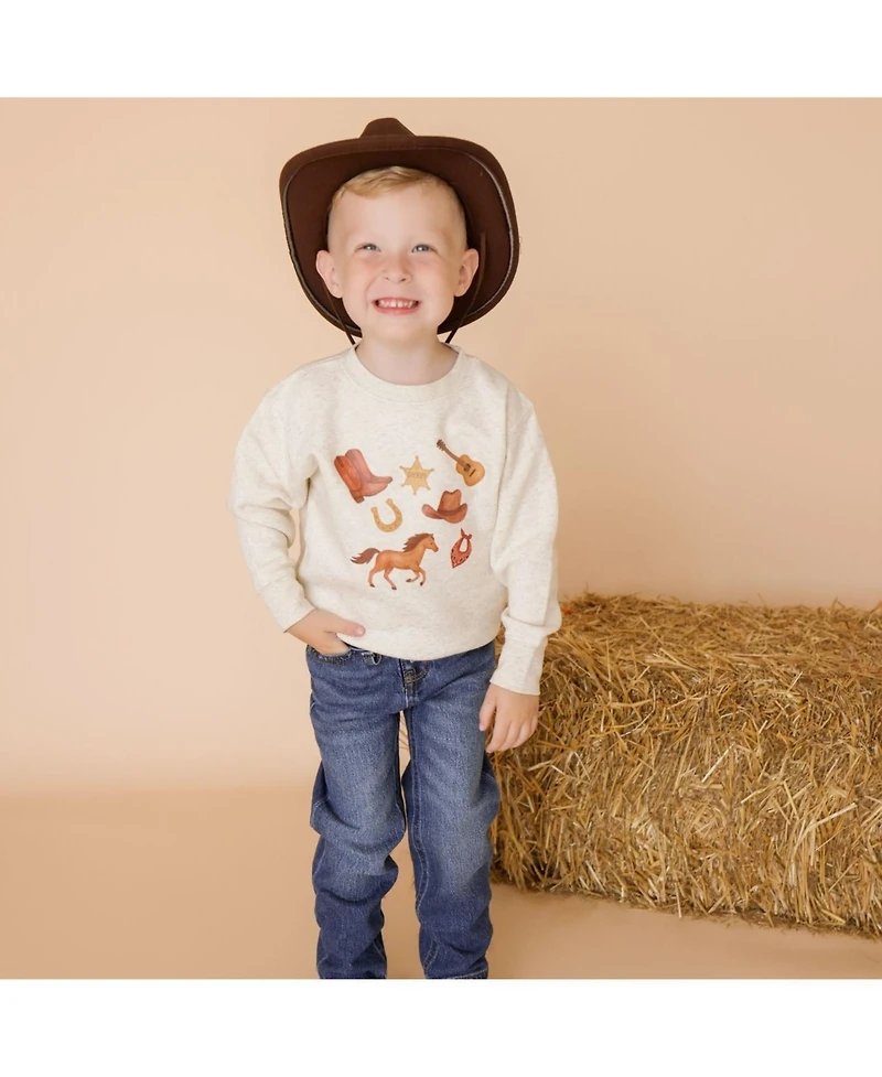 Sweet Wink Toddler Boys (2T-5T) Western Cowboy Sweatshirt