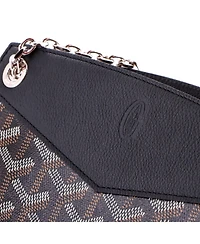 Pre-Owned Goyard Mini Structured Rouette Chain Shoulder Bag Coated Canvas