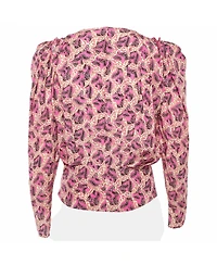Pre-Owned Isabel Marant Women's Zarga Paisley Print Silk Pleated Top