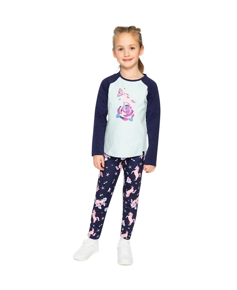 Deux par Deux Toddler Girls (2T-5T) Printed Leggings Unicorn Print