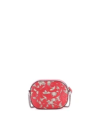 Pre-Owned Gucci Mini Chain Crossbody Bag Arabesque Gg Coated Canvas with Leather