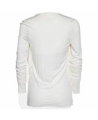 Pre-Owned Givenchy Women's Draped Cowl Neck Blouse with Beaded Detail