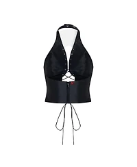 Pcfg Women's The Party Edit Crisscross Neck Lace Up Top