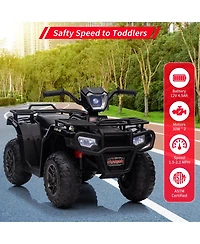 homfan 33.1 x 20.9 12.0 Inch Kids Electric Ride On Atv, 12V Battery Powered Quad with 3 Mph Speed, 4-Wheeler for Outdoor Adventure Play