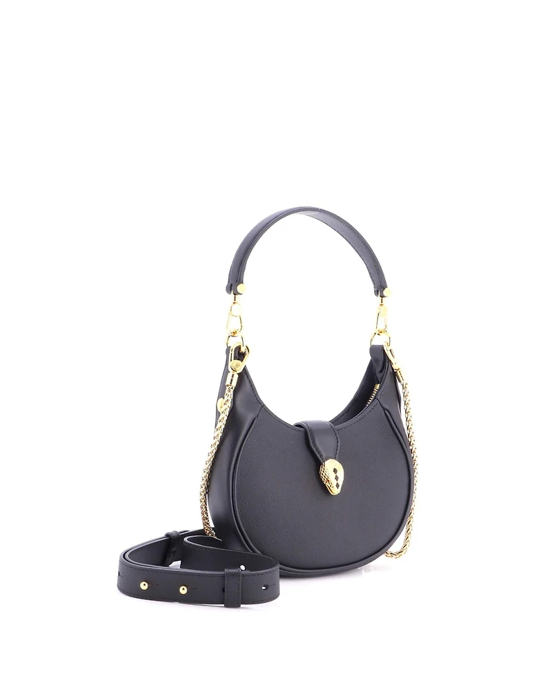 Pre-Owned Bvlgari Mini Serpenti Ellipse Crossbody Bag Leather