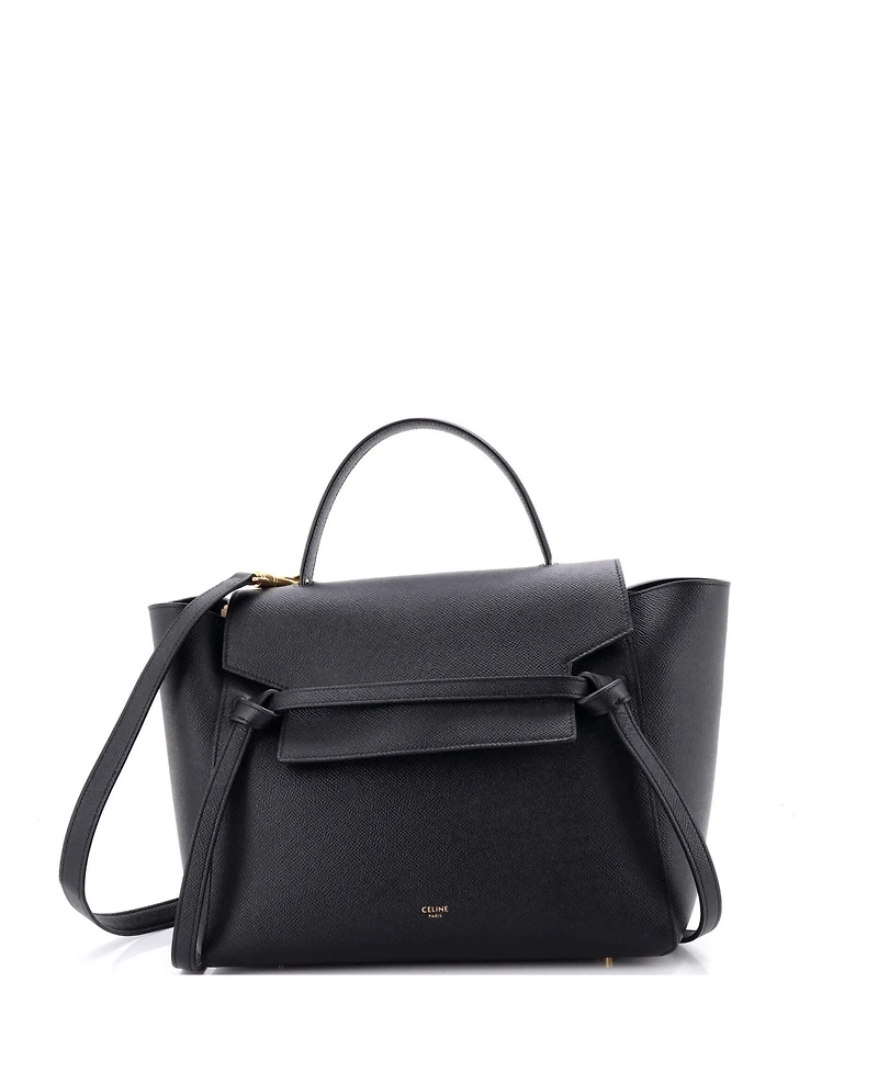 Pre-Owned Celine Medium Belt Bag Textured Leather
