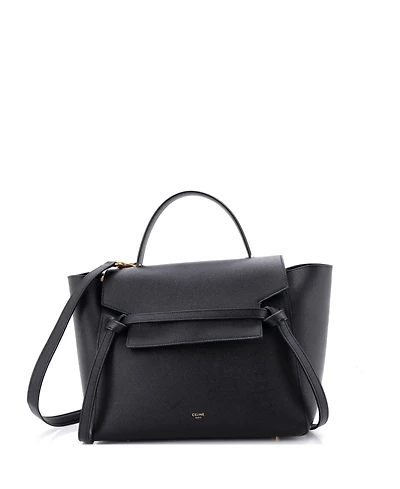 Pre-Owned Celine Medium Belt Bag Textured Leather